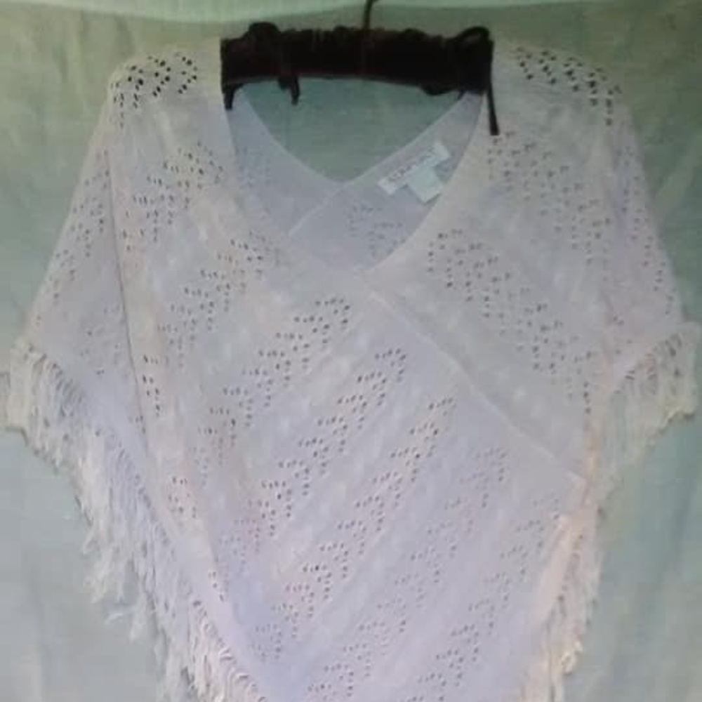 Soft Pink Shaw with Fringe